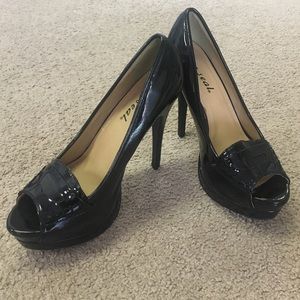 Black patent leather shoes by Wet Seal size 8